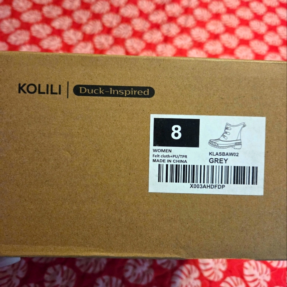 Kolili Duck-Inspired Women's Boots - Grey